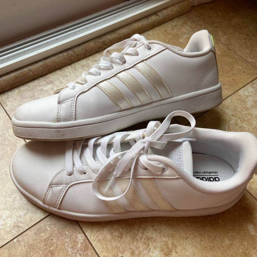 Adidas white sneakers (WMNS) iridescent stripe
